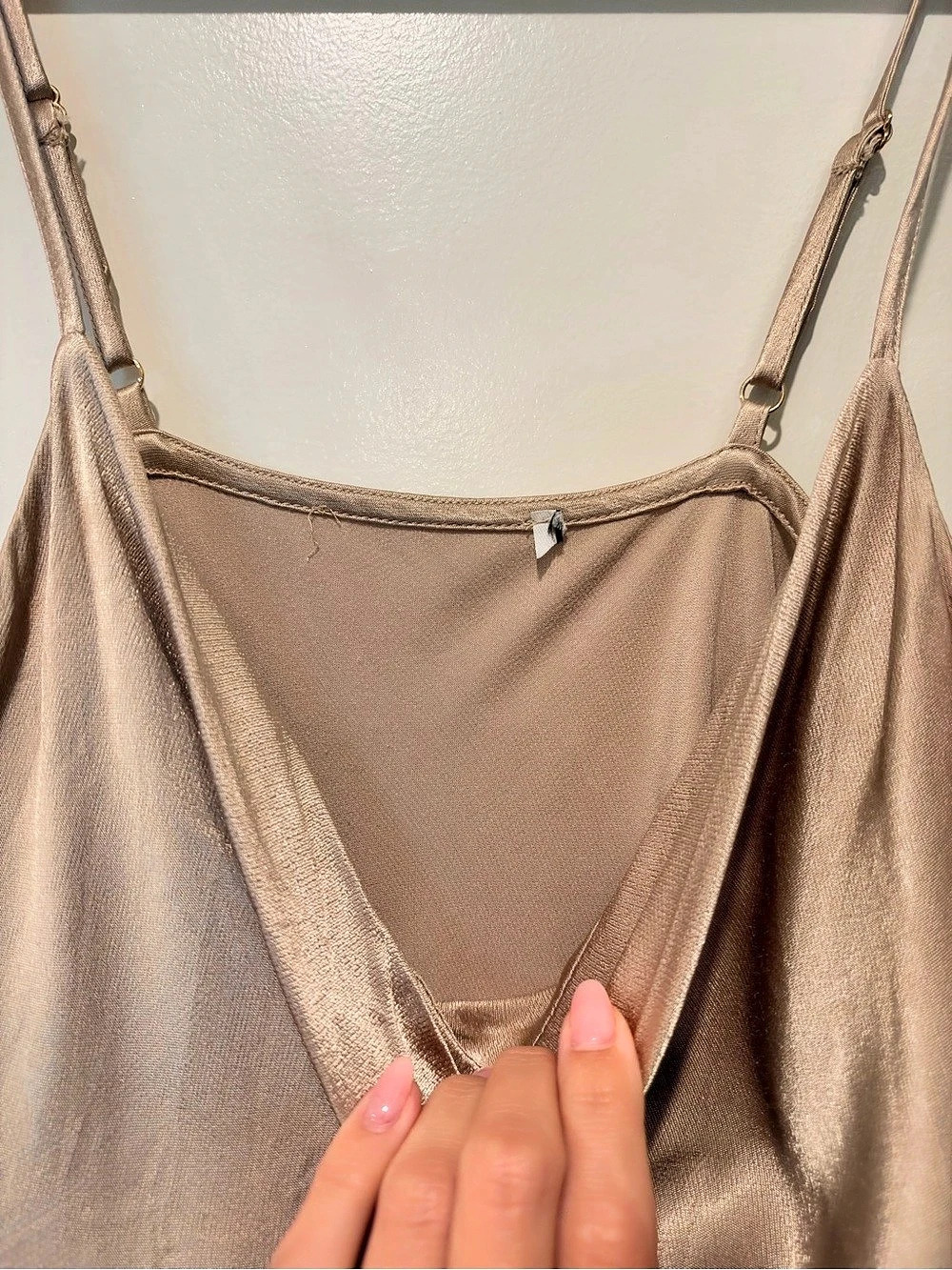 Shona Joy Luna Bias Cowl midi Dress in gold - Picture 5 of 6